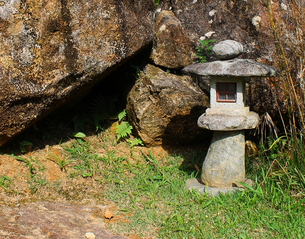 Jardim japonês rústico